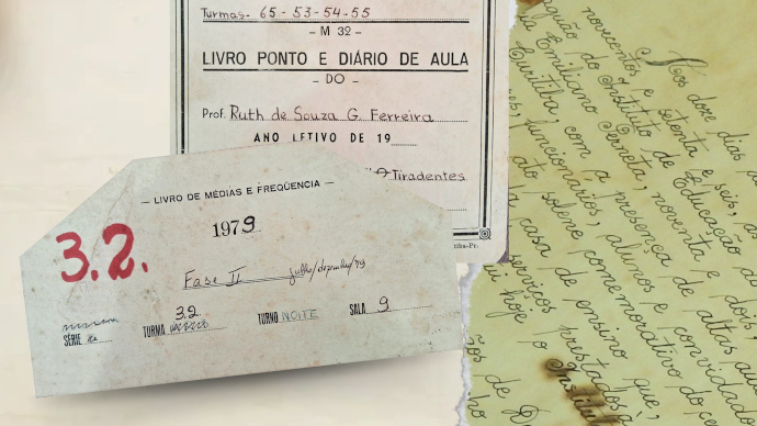 Ilustração da coleção registros escolares e documentos