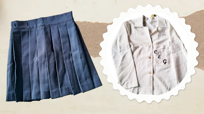 Ilustração da coleção uniformes escolares