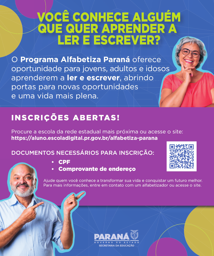 Folder Alfabetiza Paraná