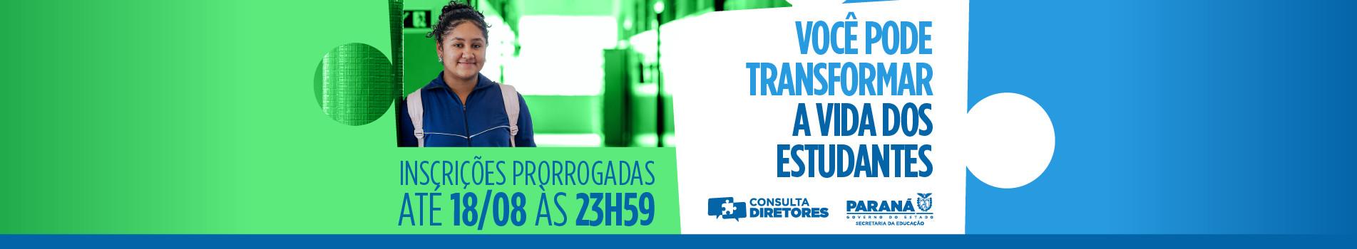 Banner Consulta Diretores - inscrições prorrogadas.